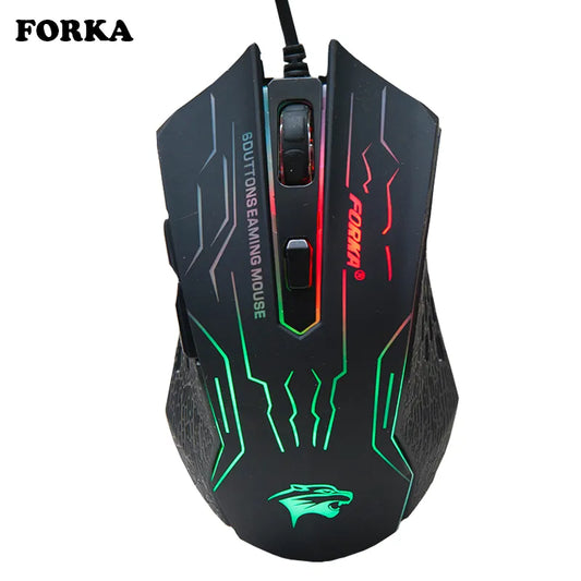 3200DPI Silent Click USB Wired Gaming Mouse Gamer Ergonomics 6Buttons Opitical Computer Mouse For PC Mac Laptop Game LOL Dota 2