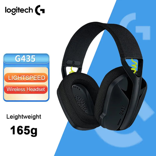 Logitech G435 LIGHTSPEED Bluetooth Wireless Gaming Headset Surround Sound Headphone Over-Ear For PC Laptop Games And Music